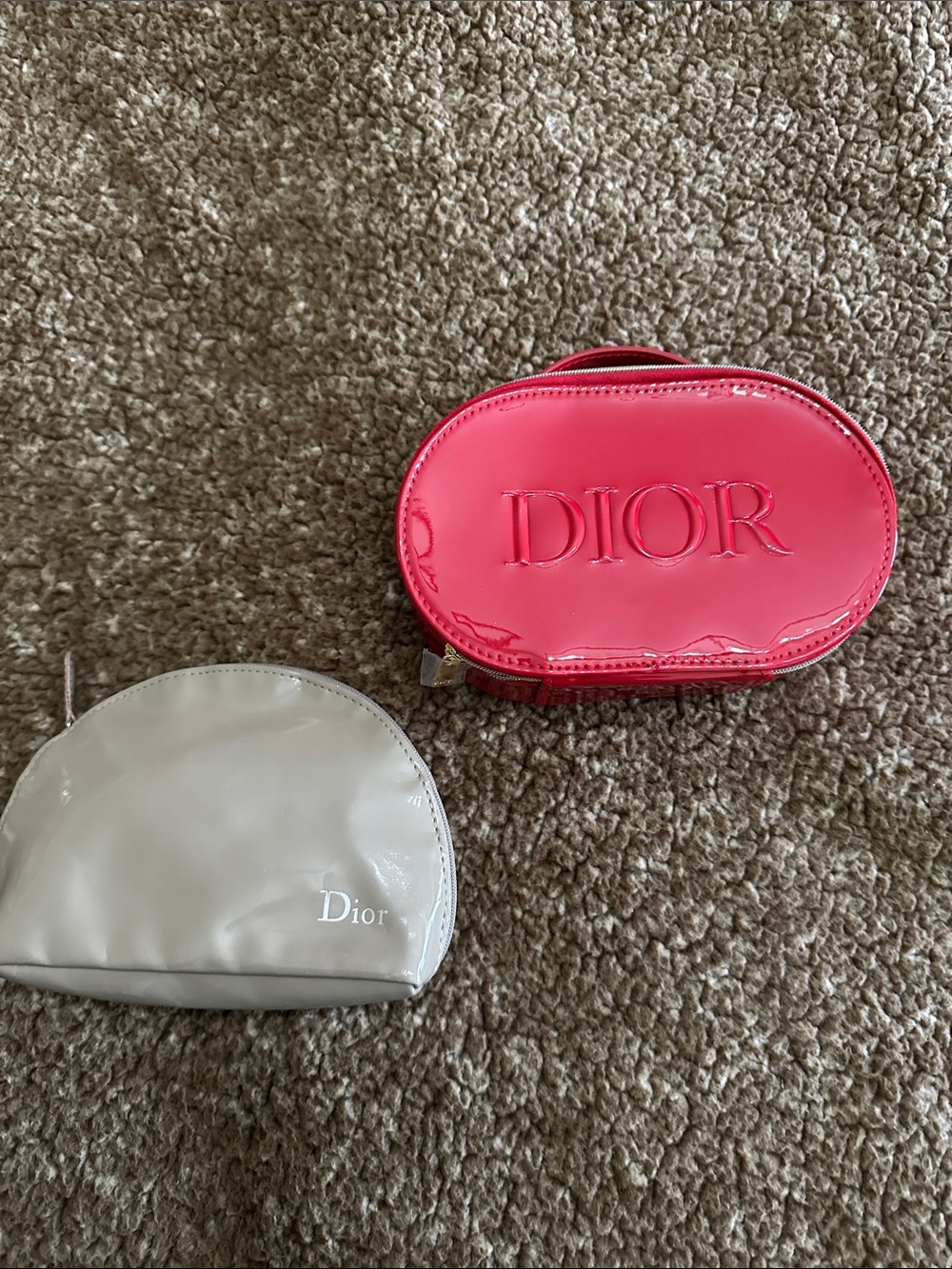 Dior Red and cream pouch